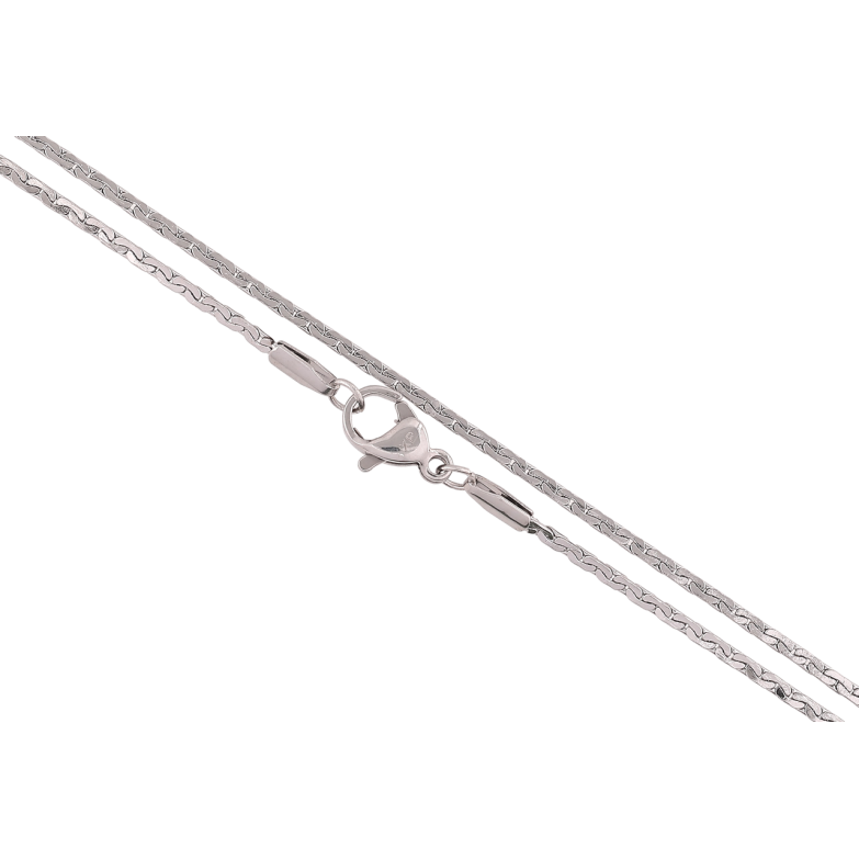 Ланцюжок Xuping ТТМ Stainless Steel колір Родій «Плетіння Фантазійне» довжина 50см х 1.5мм фото №4