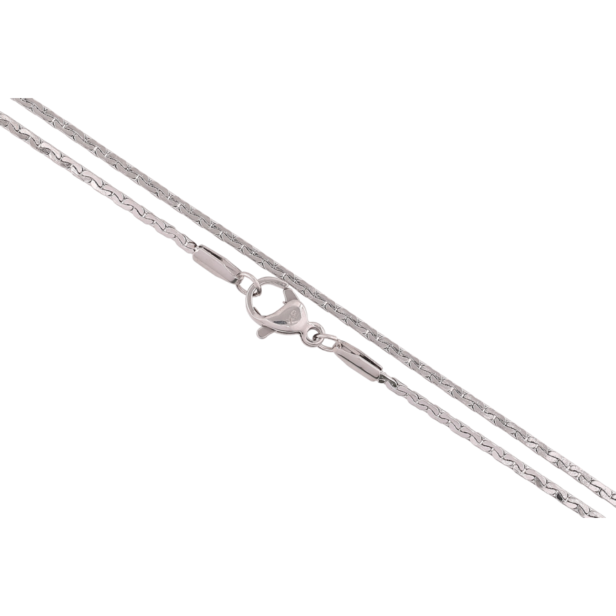 Ланцюжок Xuping ТТМ Stainless Steel колір Родій «Плетіння Фантазійне» довжина 50см х 1.5мм фото №1