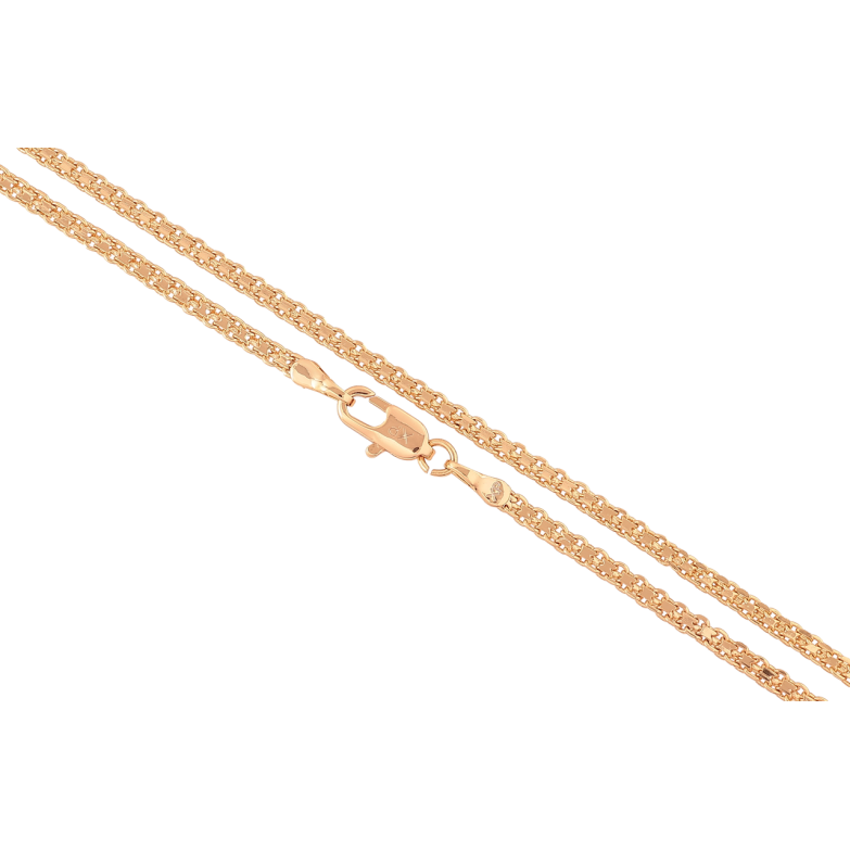 Цепочка Xuping Позолота 18K Плетение Итальянский Бисмарк длинна 45см х 2мм фото №2