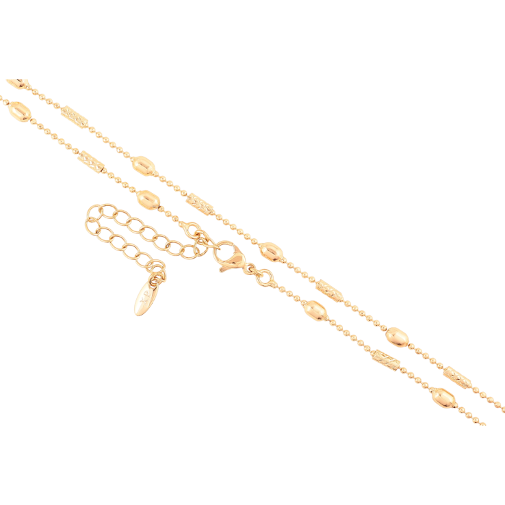 Цепочка Xuping Позолота 18K Плетение Перлина с бусинами длинна 45-50см х 1мм фото №10