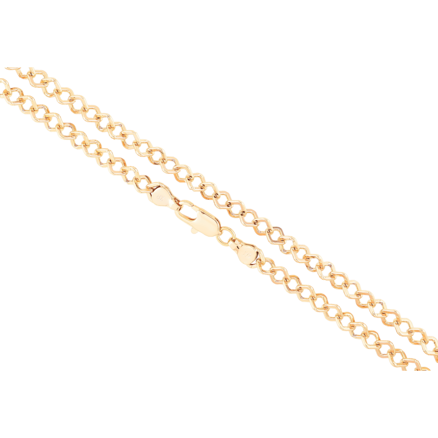 Цепочка Xuping Позолота 18K Плетение Ромб длинна 45см х 6мм фото №1