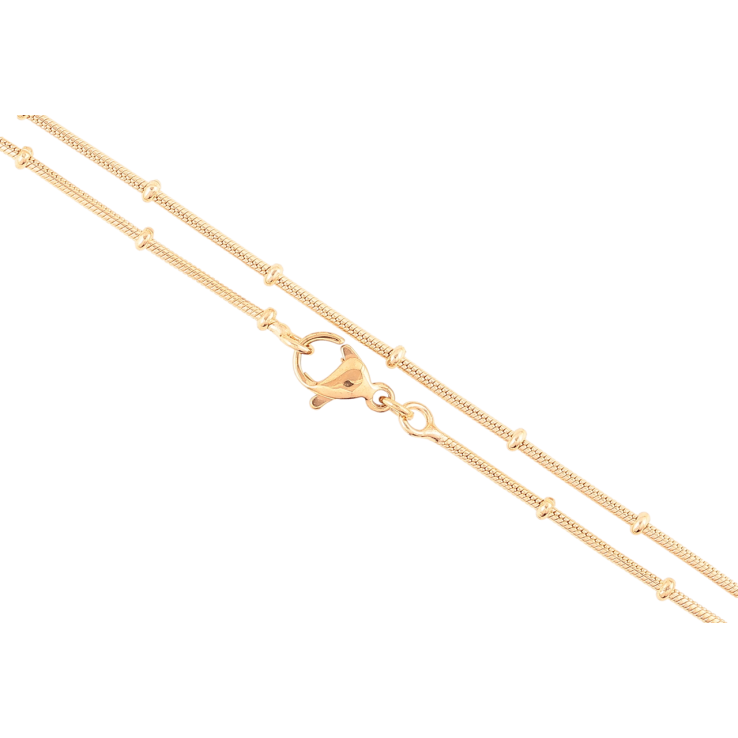 Цепочка Xuping Позолота 18K Плетение Ювелирный шнур с бусинами длинна 45см х 1мм фото №18