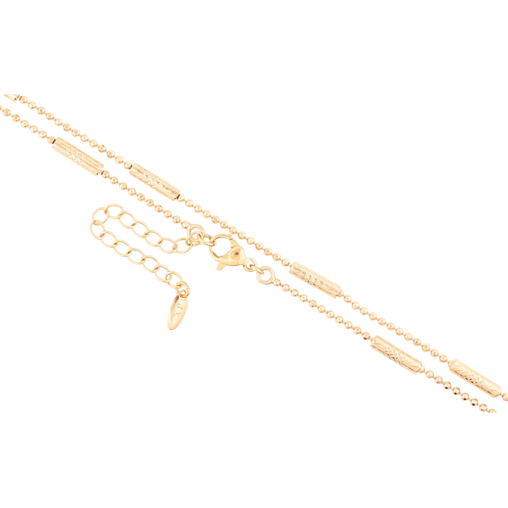 Цепочка Xuping Позолота 18K Плетение Перлина с цилиндрами длинна 45-50см х 1.5мм фото №9