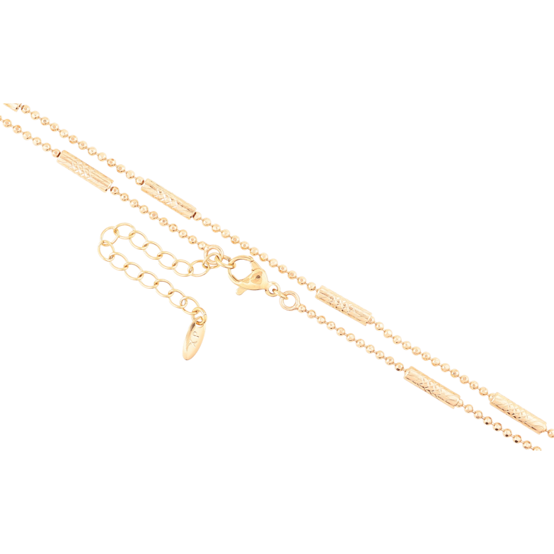 Цепочка Xuping Позолота 18K Плетение Перлина с цилиндрами длинна 45-50см х 1.5мм фото №1