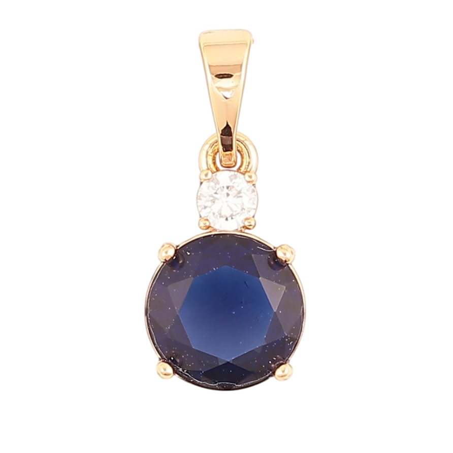 Кулон Xuping Позолота 18K «Синій фіаніт з цирконієм» для ланцюжка до 5мм фото №1