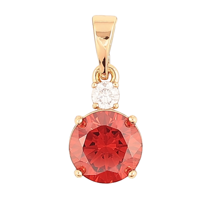 Кулон Xuping Позолота 18K Красный фианит с цирконием для цепочки до 5мм фото №23