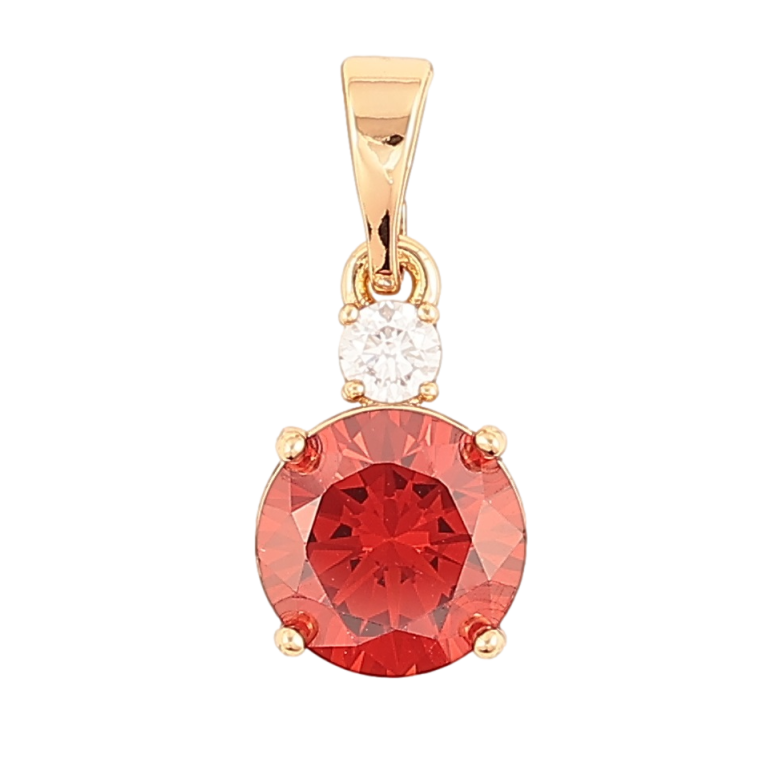 Кулон Xuping Позолота 18K Красный фианит с цирконием для цепочки до 5мм фото №1