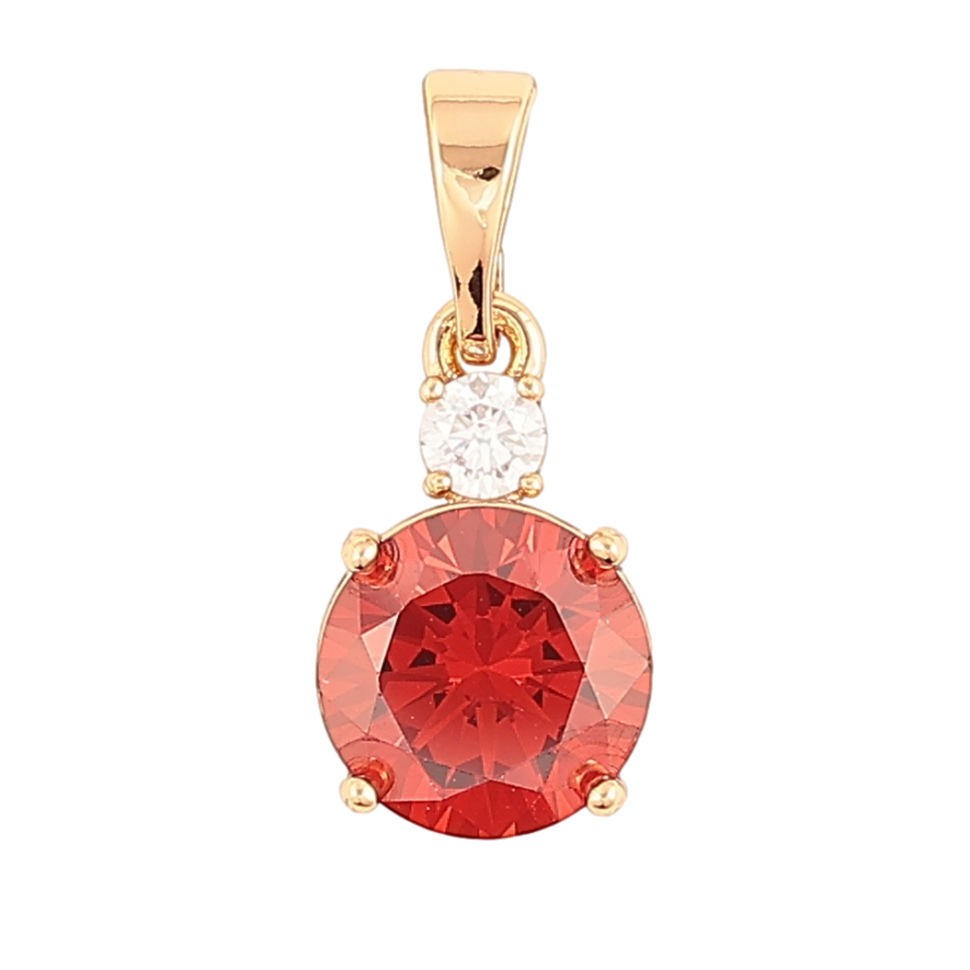 Кулон Xuping Позолота 18K Красный фианит с цирконием для цепочки до 5мм фото №1