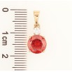 Кулон Xuping Позолота 18K Красный фианит с цирконием для цепочки до 5мм фото №2