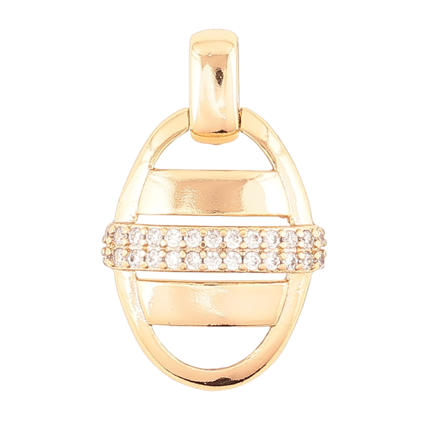 Кулон Xuping Позолота 18K «Візерунок з цирконієм» для ланцюжка до 3мм фото №1