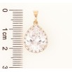 Кулон Xuping Позолота 18K Каплевидный фианит в обрамлении циркония для цепочки до 5мм фото №2