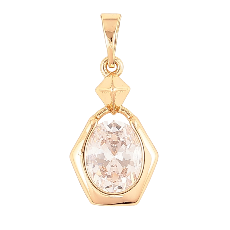 Кулон Xuping Позолота 18K Фианит в фигурной оправе для цепочки до 5мм фото №22