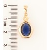 Кулон Xuping Позолота 18K Синий фианит в фигурной оправе для цепочки до 5мм фото №2