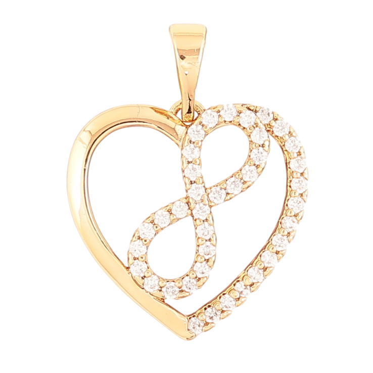 Кулон Xuping Позолота 18K Сердечко с знаком бесконечности для цепочки до 5мм фото №18