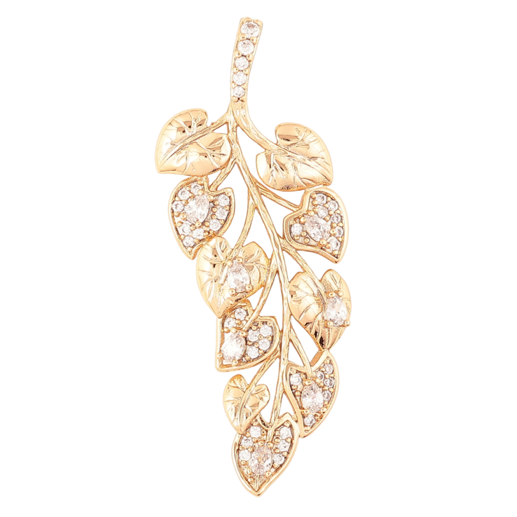 Кулон Xuping Позолота 18K Веточка с цирконием для цепочки до 4мм фото №10