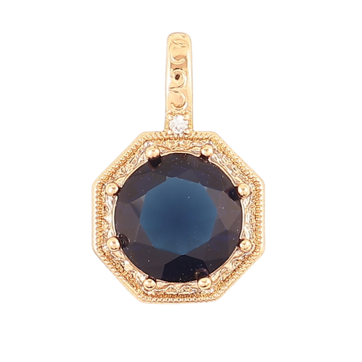 Кулон Xuping Позолота 18K «Синій фіаніт у фігурній оправі» для ланцюжка до 4мм фото №21