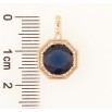 Кулон Xuping Позолота 18K Синий фианит в фигурной оправе для цепочки до 4мм фото №2