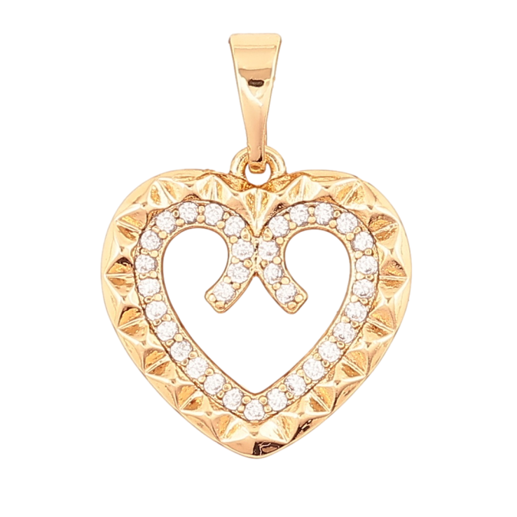 Кулон Xuping Позолота 18K Сердечко с цирконием для цепочки до 5мм фото №9