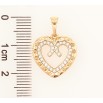 Кулон Xuping Позолота 18K Сердечко с цирконием для цепочки до 5мм фото №2