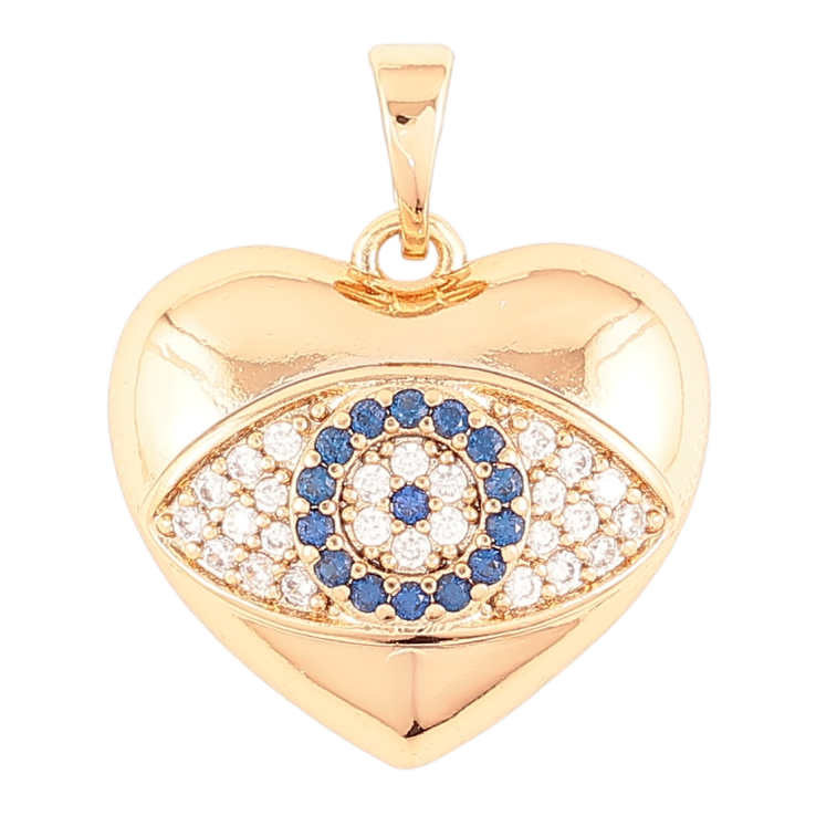 Кулон Xuping Позолота 18K Сердечко с узором Глаз для цепочки до 5мм фото №13