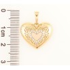 Кулон Xuping Позолота 18K Резное сердечко с цирконием для цепочки до 6мм фото №2