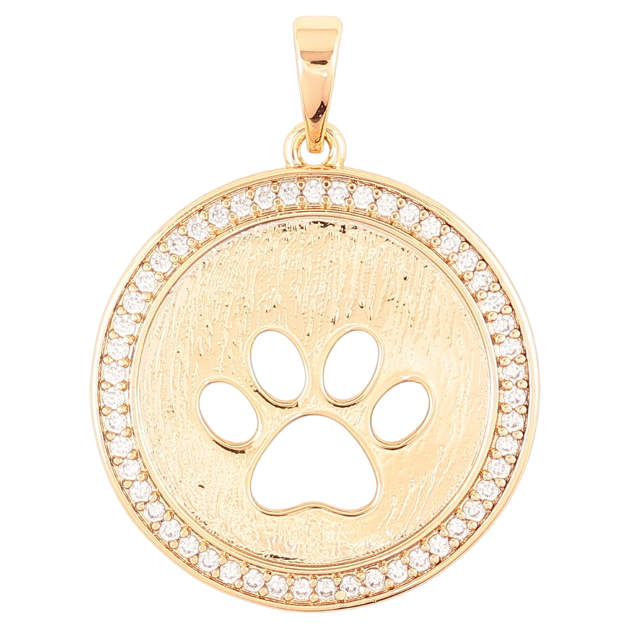 Кулон Xuping Позолота 18K «Лапка в колечку цирконію» для ланцюжка до 6мм фото №1