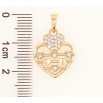 Кулон Xuping Позолота 18K Сердечки с цирконием для цепочки до 5мм фото №2