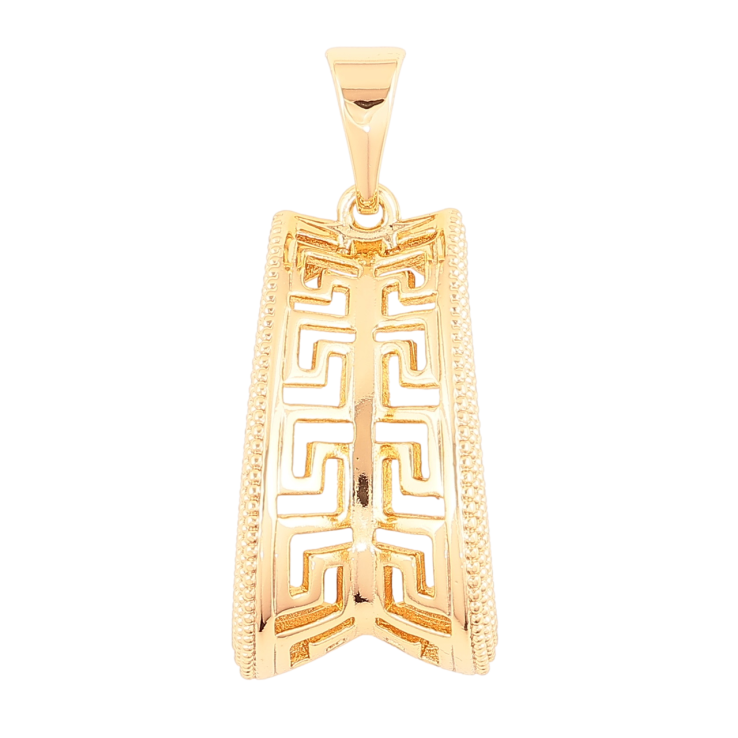 Кулон Xuping Позолота 18K Резной греческий узор для цепочки до 7мм фото №2