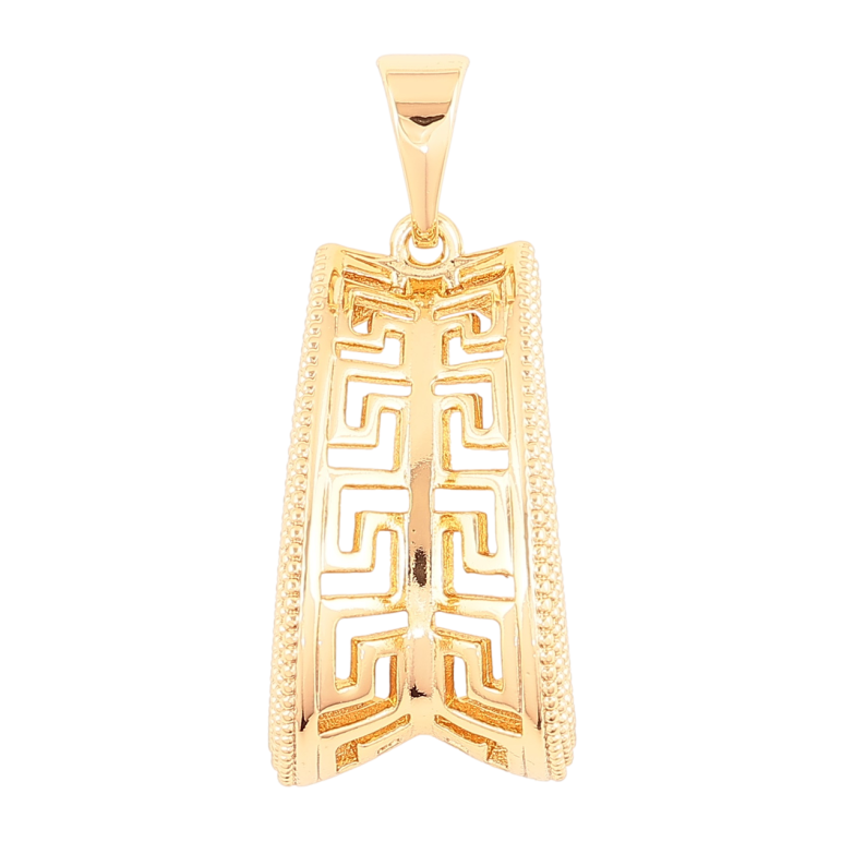 Кулон Xuping Позолота 18K Резной греческий узор для цепочки до 7мм фото №1