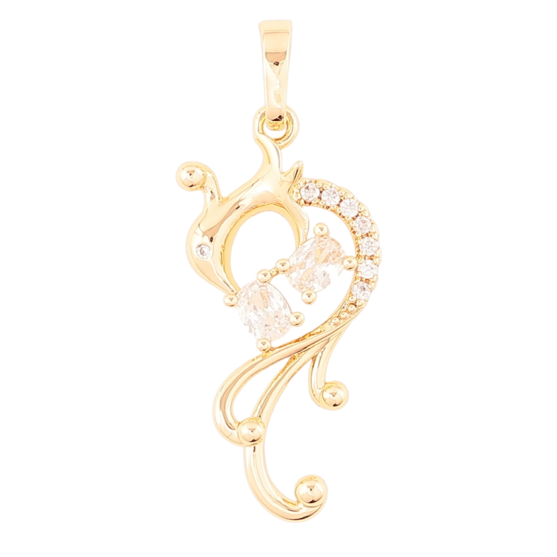 Кулон Xuping Позолота 18K Фантазийный узор с цирконием для цепочки до 5мм фото №19