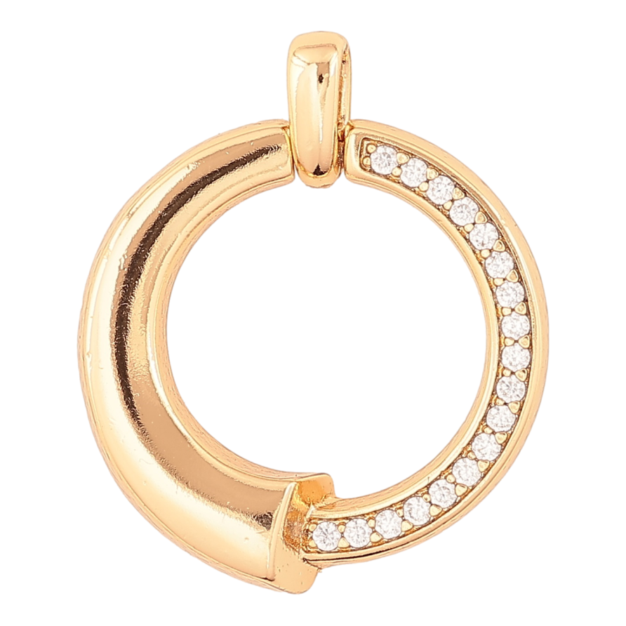 Кулон Xuping Позолота 18K Колечко с цирконием для цепочки до 3мм фото №1