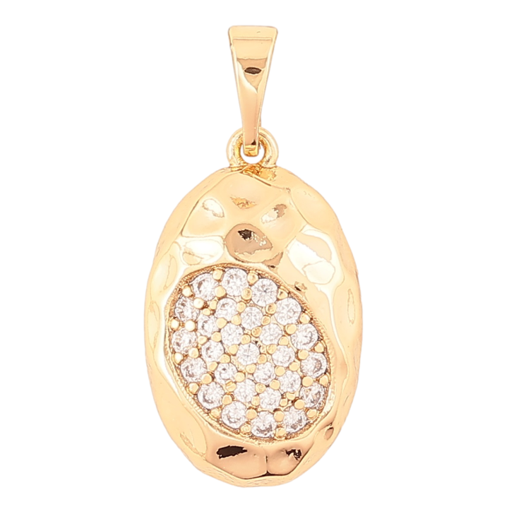 Кулон Xuping Позолота 18K Овал с инкрустацией цирконием для цепочки до 5мм фото №5