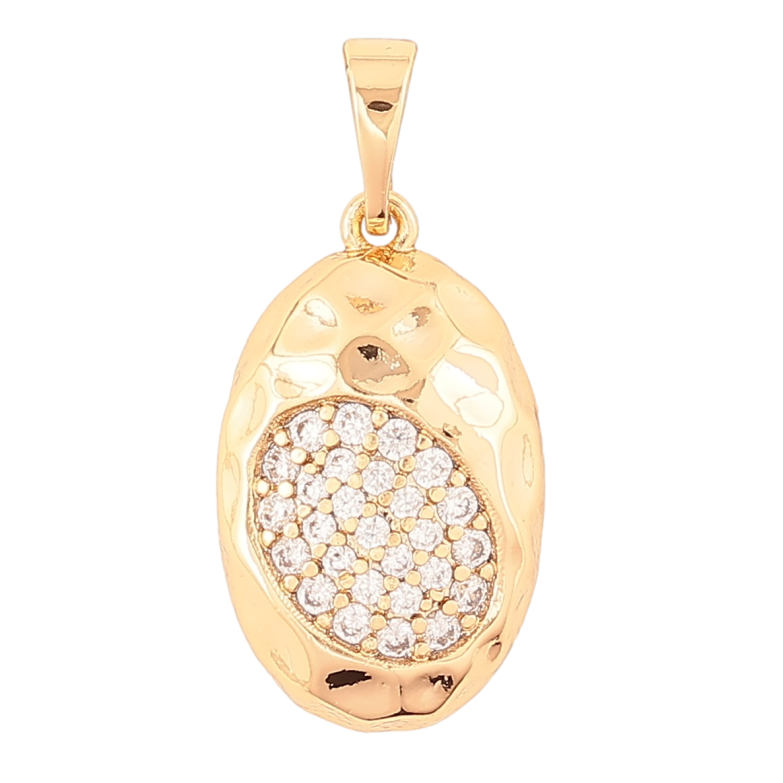 Кулон Xuping Позолота 18K Овал с инкрустацией цирконием для цепочки до 5мм фото №1