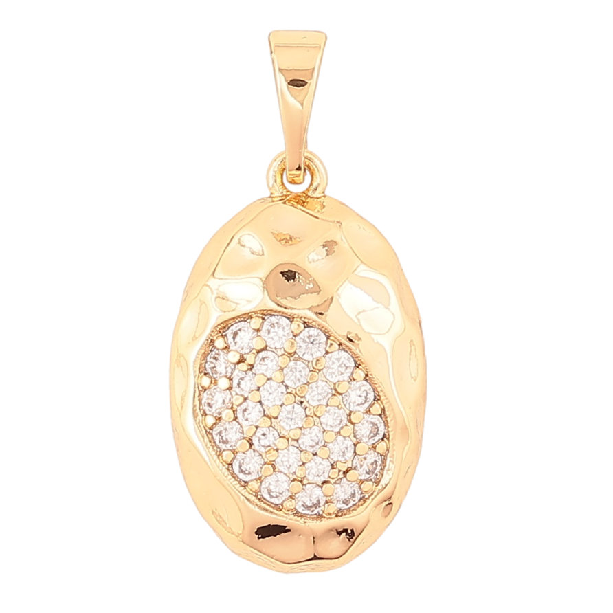 Кулон Xuping Позолота 18K Овал с инкрустацией цирконием для цепочки до 5мм фото №1