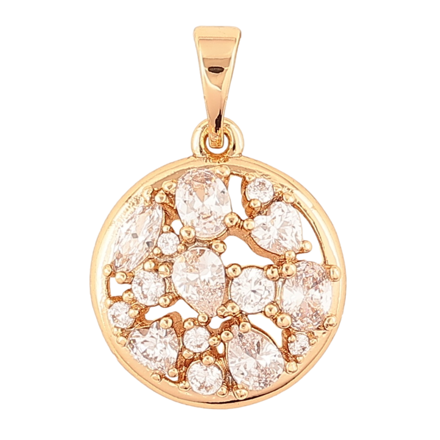 Кулон Xuping Позолота 18K Россыпь циркония для цепочки до 5мм фото №1