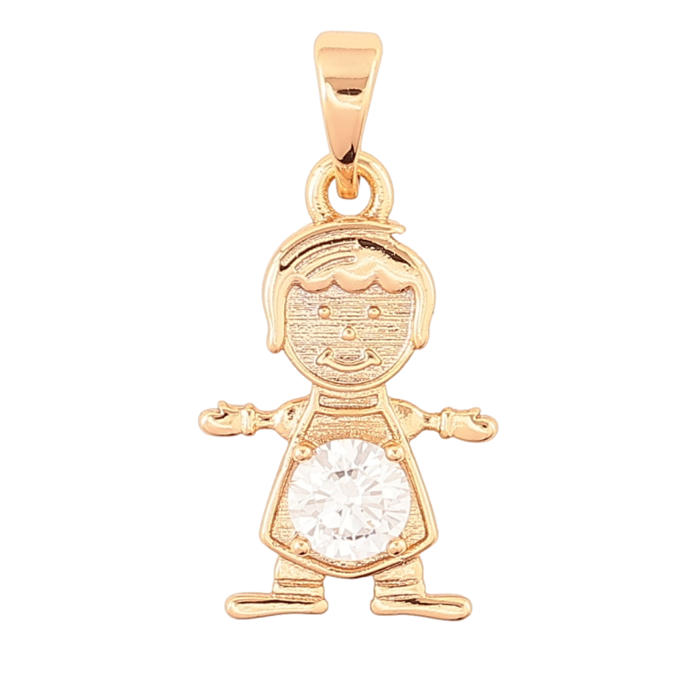 Кулон дитячий Xuping Позолота 18K Дівчинка з фіанітом» для ланцюжка до 5мм фото №1