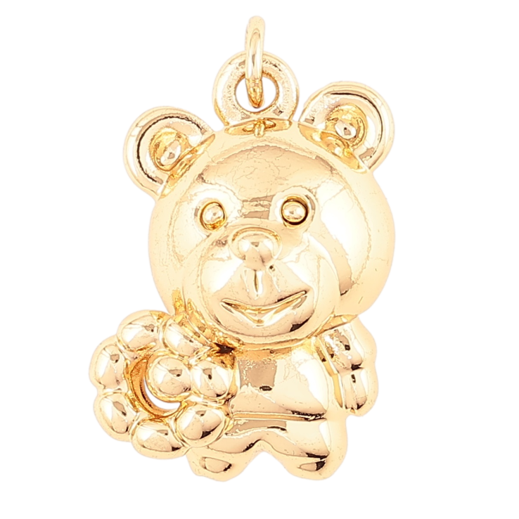 Кулон детский Xuping Позолота 18K Мишка для цепочки до 2мм фото №2