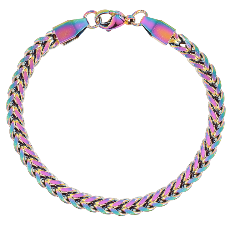 Браслет Xuping ТТМ Stainless Steel колір Хамелеон «Ланцюжок плетіння Колосок» розмір 20см х 5мм фото №11