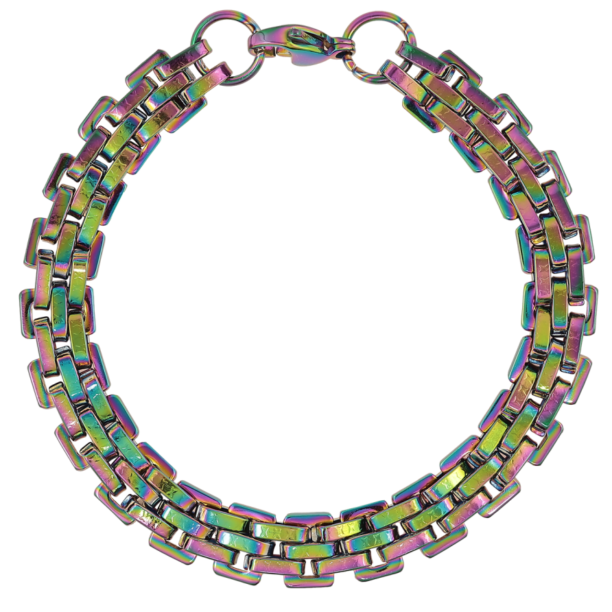 Браслет Xuping ТТМ Stainless Steel колір Хамелеон «Браслетне плетіння» розмір 20см х 9мм фото №1