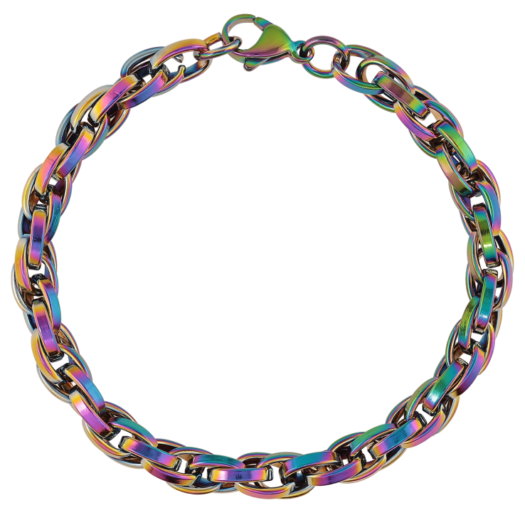 Браслет Xuping ТТМ Stainless Steel колір Хамелеон «Кордове плетіння» розмір 19.5см х 6мм фото №15