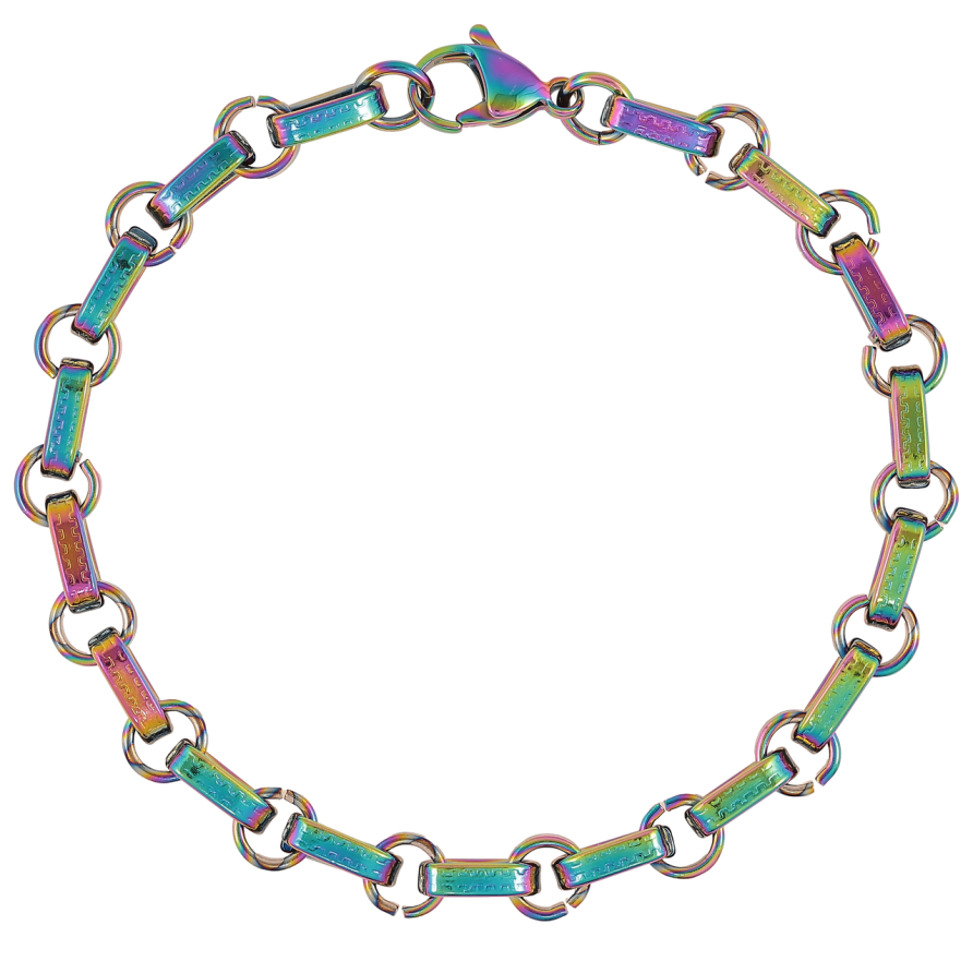 Браслет Xuping ТТМ Stainless Steel колір Хамелеон «Фантазійне плетіння» розмір 22см х 7мм фото №1