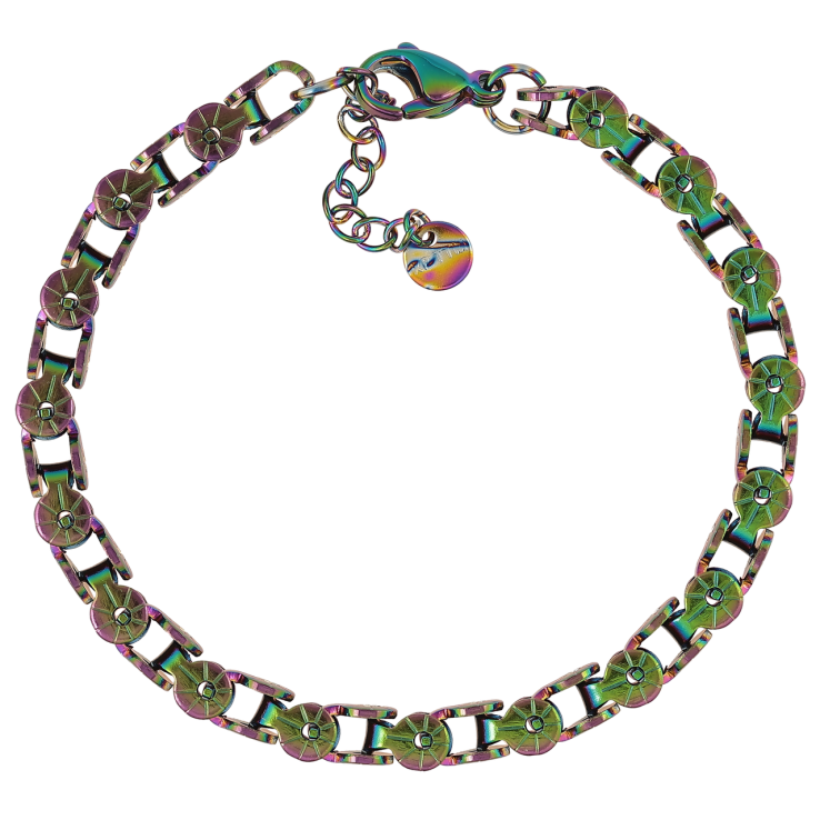 Браслет Xuping ТТМ Stainless Steel колір Хамелеон «Плетіння Фантазійне» розмір з доп.ланцюжком 18.5-21см х 5мм фото №21