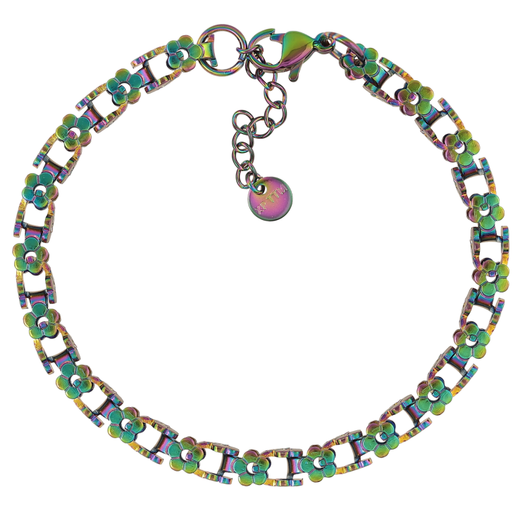 Браслет Xuping ТТМ Stainless Steel колір Хамелеон «Плетіння Фантазійне» розмір з доп.ланцюжком 18.5-21см х 5мм фото №20