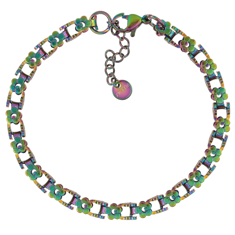 Браслет Xuping ТТМ Stainless Steel цвет Хамелеон Плетение Фантазийное размер с доп.цепочкой 18.5-21см х 5мм фото №8