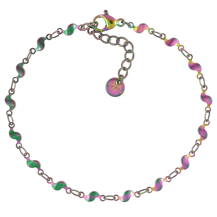 Браслет Xuping ТТМ Stainless Steel колір Хамелеон «Плетіння Фантазійне» розмір з доп.ланцюжком 18.5-21см х 3мм фото №24