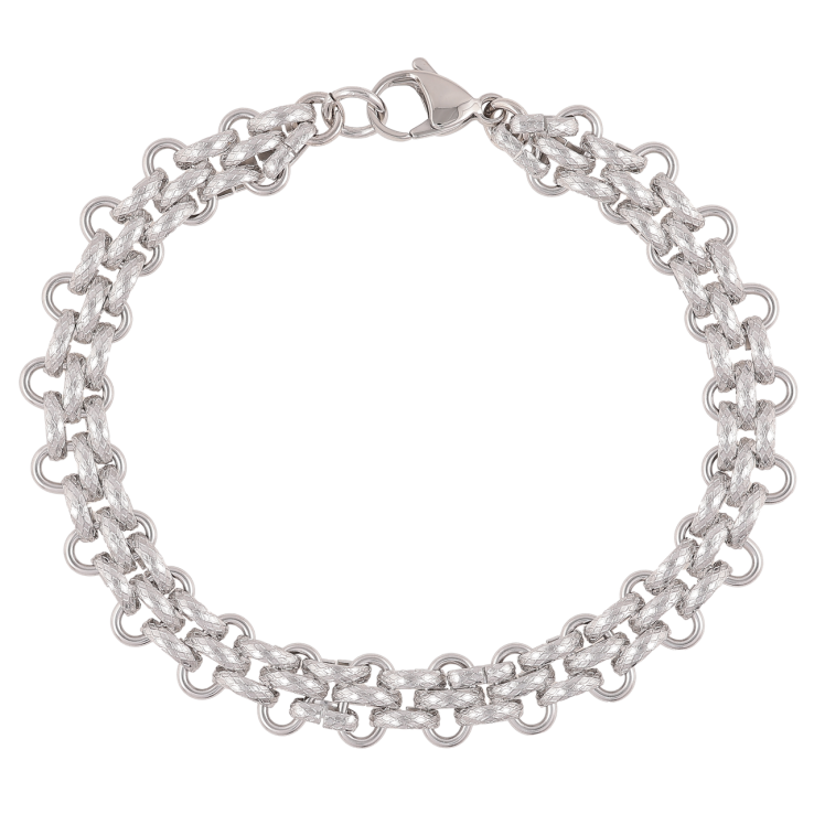 Браслет Xuping ТТМ Stainless Steel колір Родій «Браслетне плетіння» розмір 22.5см х 10мм фото №25