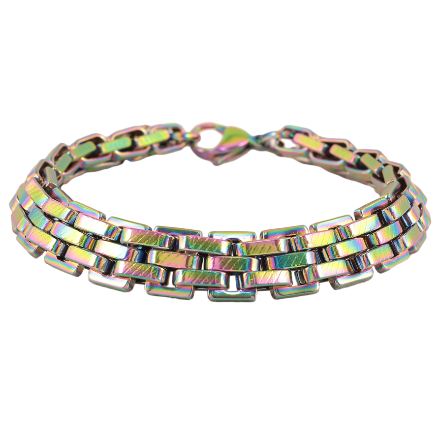 Браслет Xuping ТТМ Stainless Steel колір Хамелеон «Браслетне плетіння» розмір 20см х 11мм фото №1