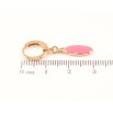 Серьги Xuping Позолота 18K подвески на колечках Овалы с розовой эмалью фото №2