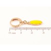 Серьги Xuping Позолота 18K подвески на колечках Овалы с желтой эмалью фото №2