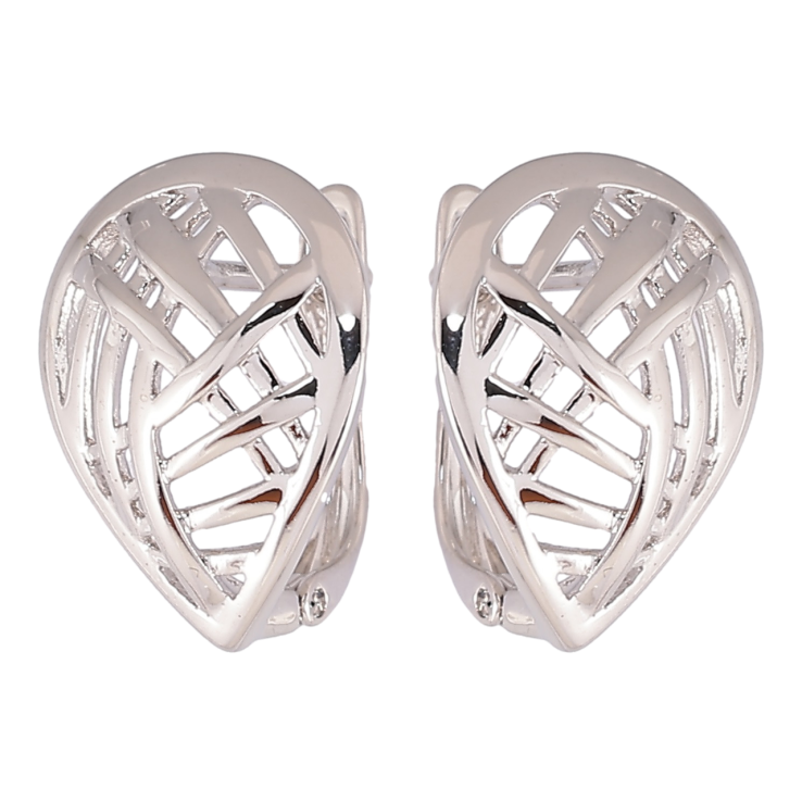 Серьги Xuping Родий английский замок Резной узор фото №4